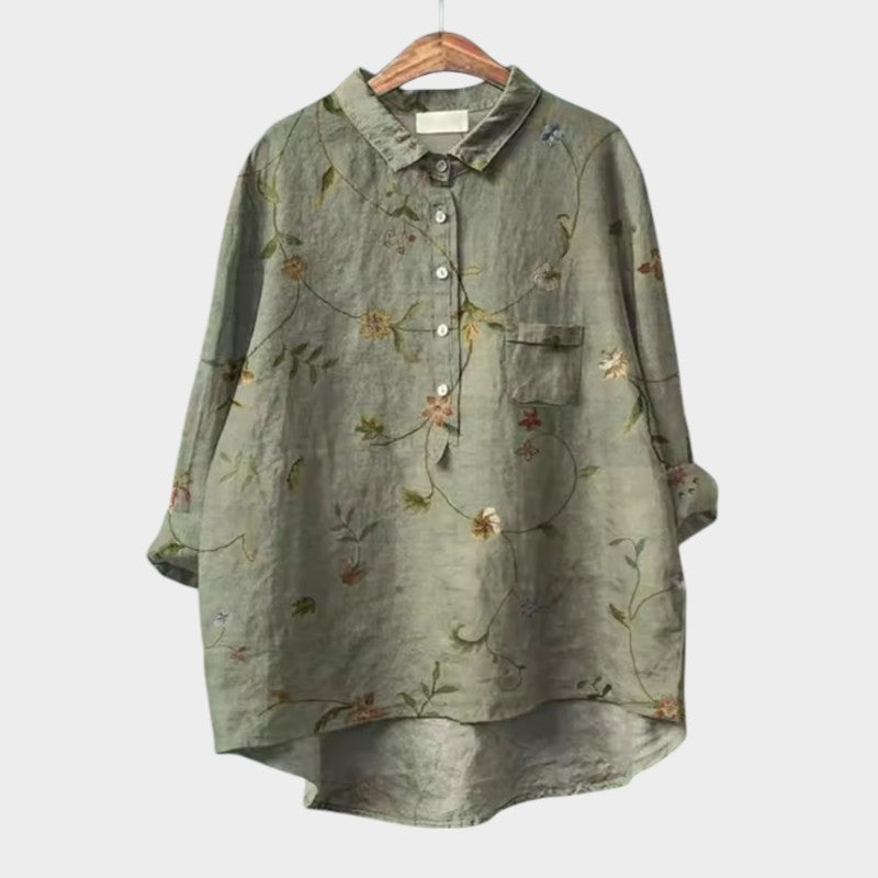 Amelia | Blouse Fait Main avec Dentelle