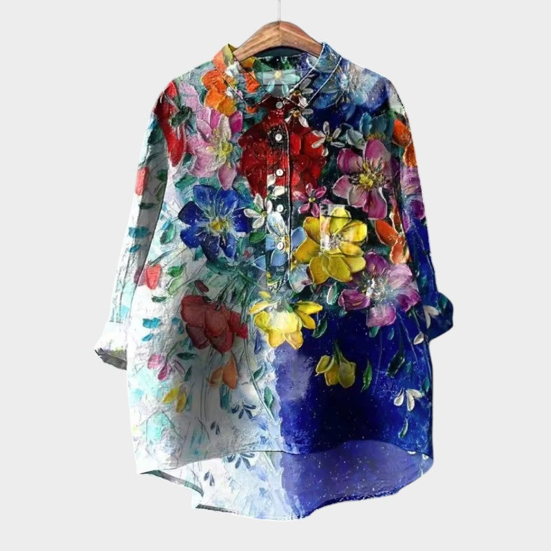 Lena | Blouse Premium avec Broderie Florale