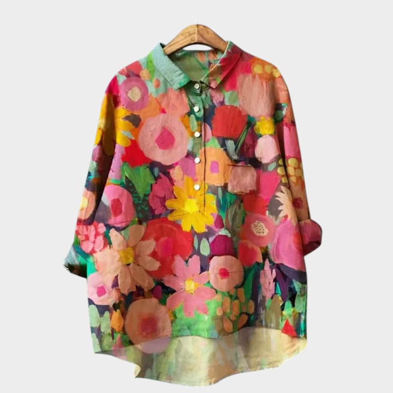 Yvonne | Blouse Premium avec Détails en Dentelle