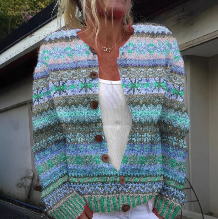 Lotte | Cardigan bleu avec imprimé