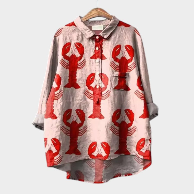 Crabes | Blouse Premium avec Motifs Floraux