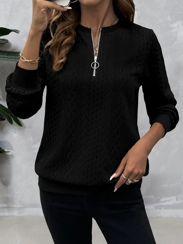 Zoe™ - Sweat à fermeture éclair chic alliant confort et style