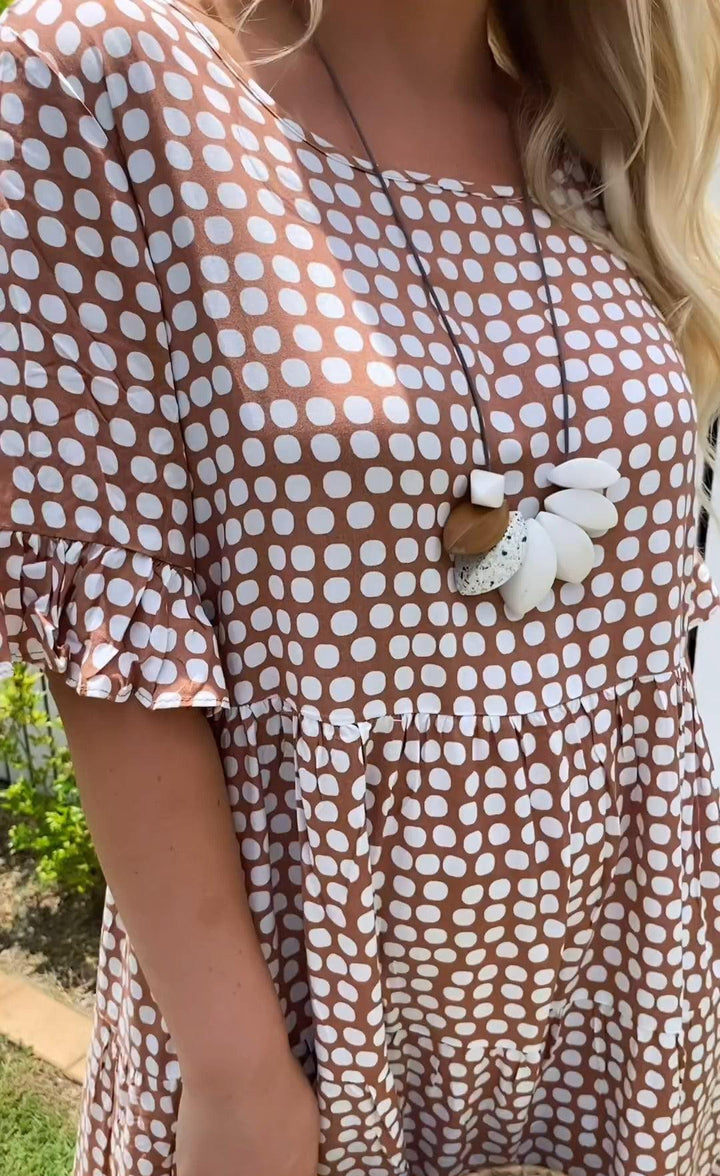 Stella - Robe Midi d'Été à Pois