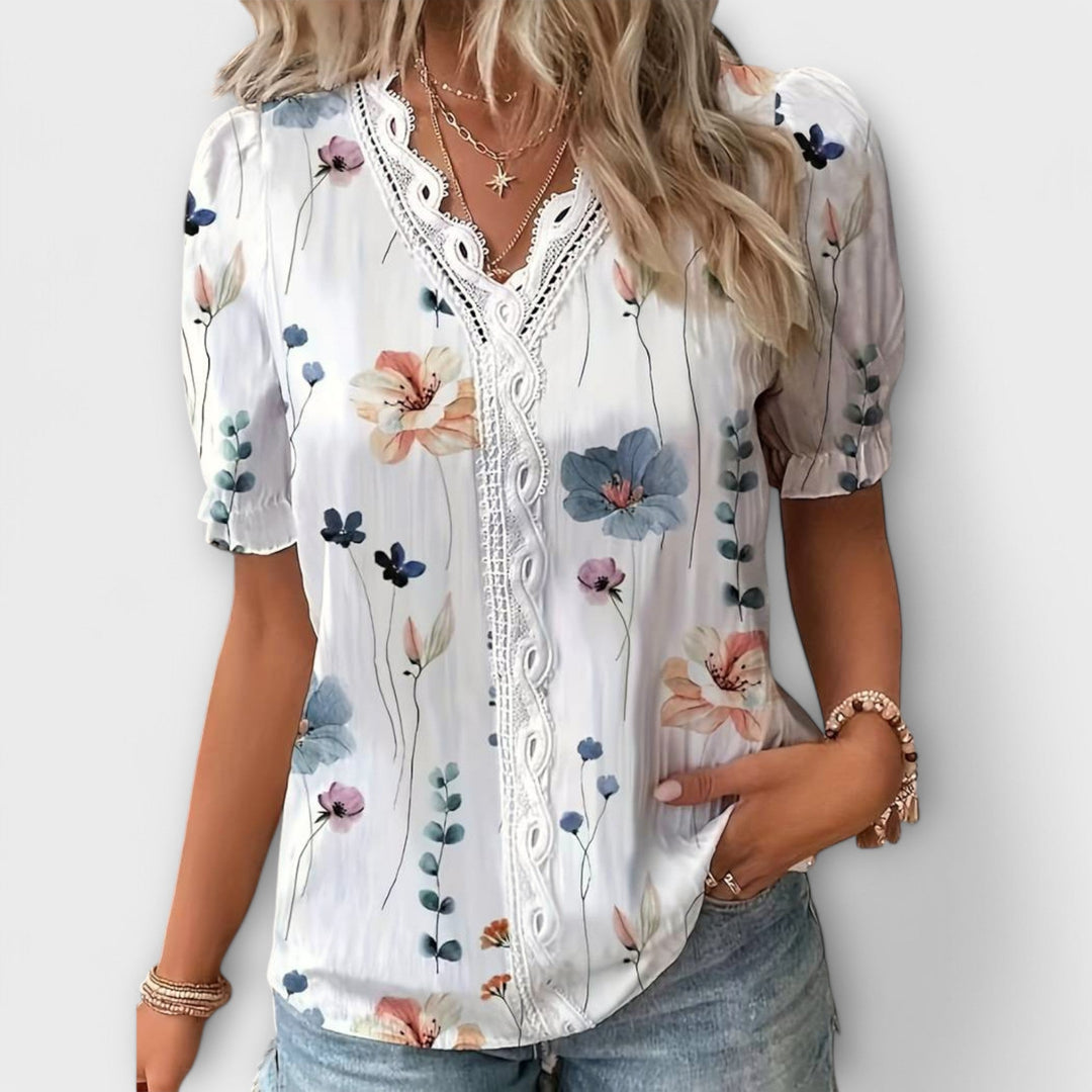 Blouse à la Mode avec Décolleté Pointu