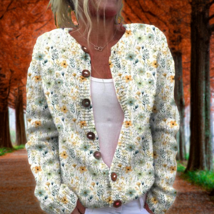Lowri | Cardigan à Imprimé Floral
