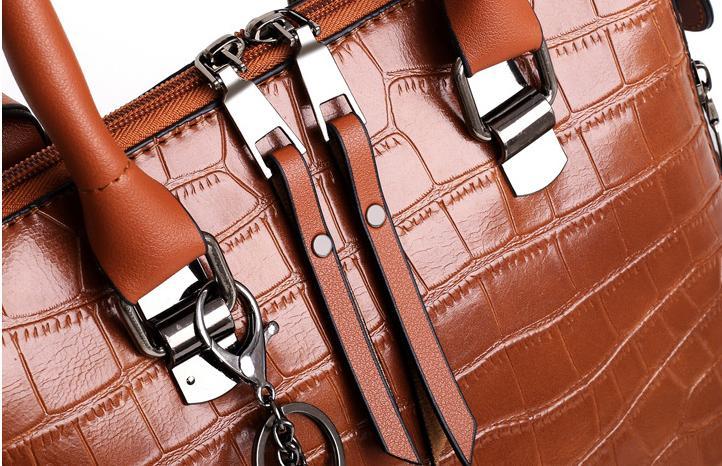 Palmer - Ensemble de sacs à main en cuir crocodile de 4 pièces