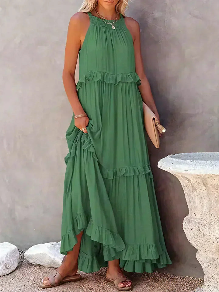 Landry - Robe sans manches avec volants chics