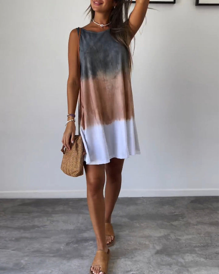 Josie - Robe Mini en Tie Dye Dégradé