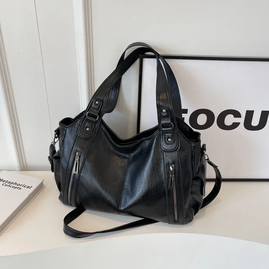 Uma - Sac à bandoulière grande capacité à double fermeture éclair