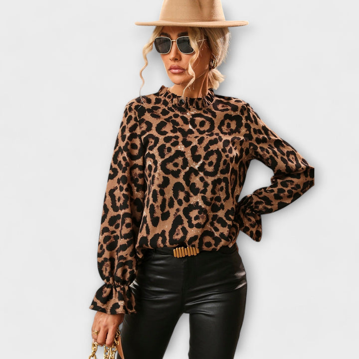 Blouse Leoblouse avec Col Plissé