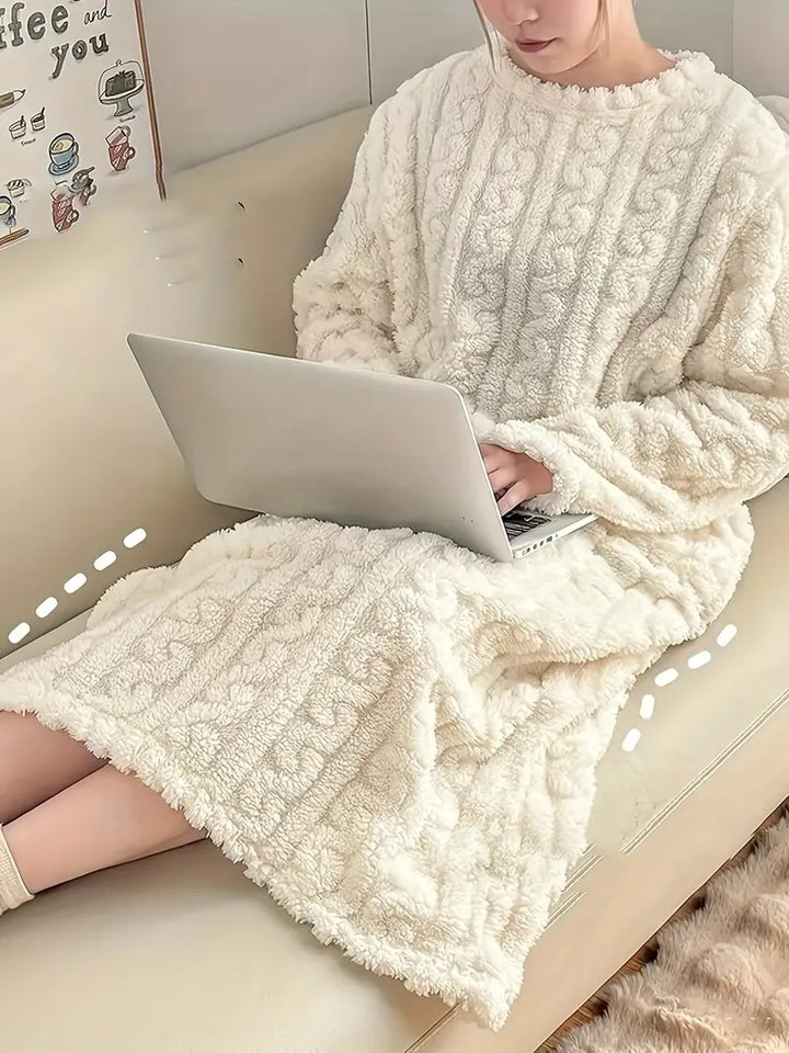 Abigail™ - Douce Robe d'Hiver en Fleece Jacquard