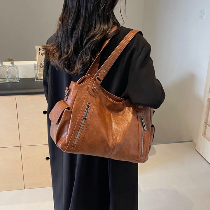 Uma - Sac à bandoulière grande capacité à double fermeture éclair