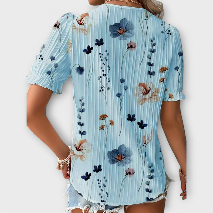 Blouse à la Mode avec Décolleté Pointu