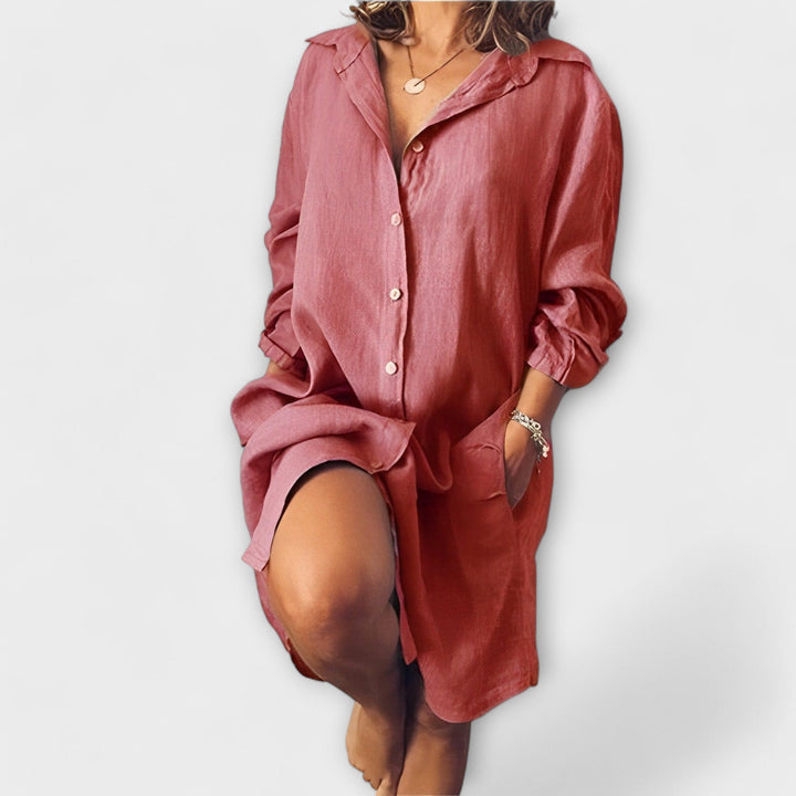 Blouse en lin décontractée pour un usage quotidien