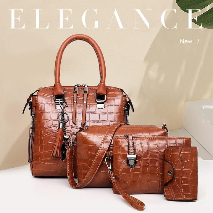 Palmer - Ensemble de sacs à main en cuir crocodile de 4 pièces
