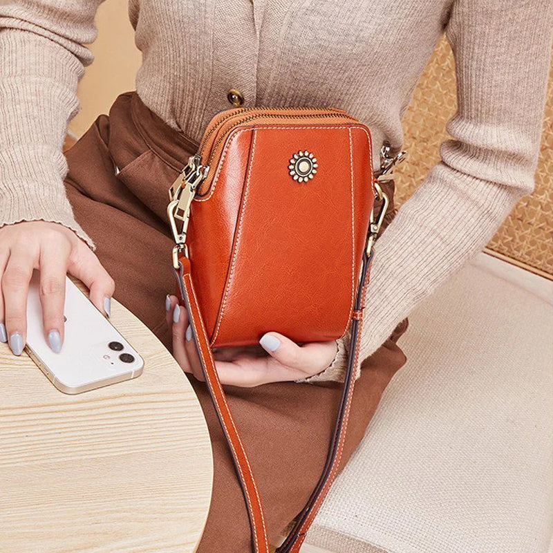 Vienne - Mini Sac à Main Compact de Couleur Unie