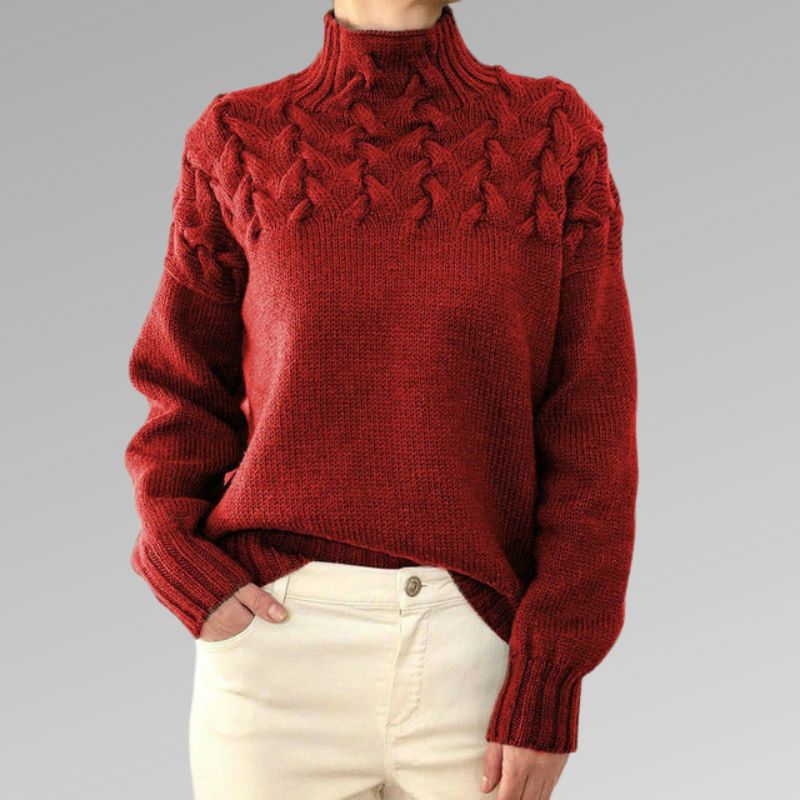 Madison™ - Pull Chic à Col Montant