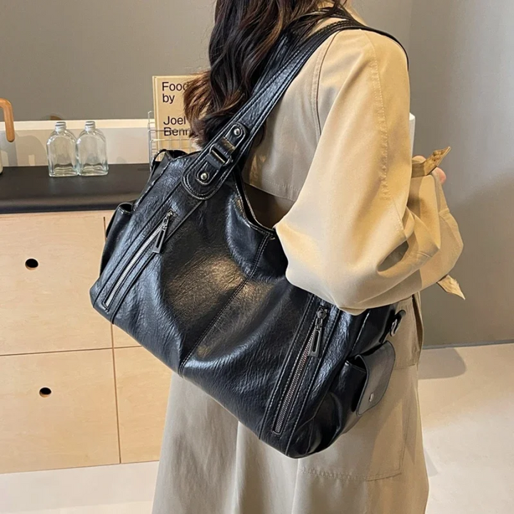 Uma - Sac à bandoulière grande capacité à double fermeture éclair