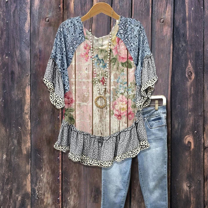 Blouse Patchwork Florale Vintage