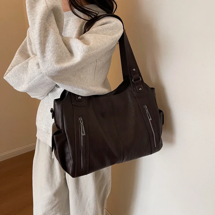 Uma - Sac à bandoulière grande capacité à double fermeture éclair