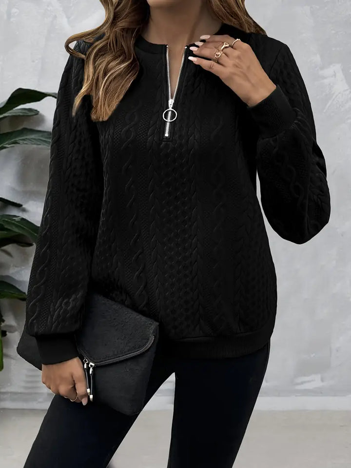 Zoe™ - Sweat à fermeture éclair chic alliant confort et style