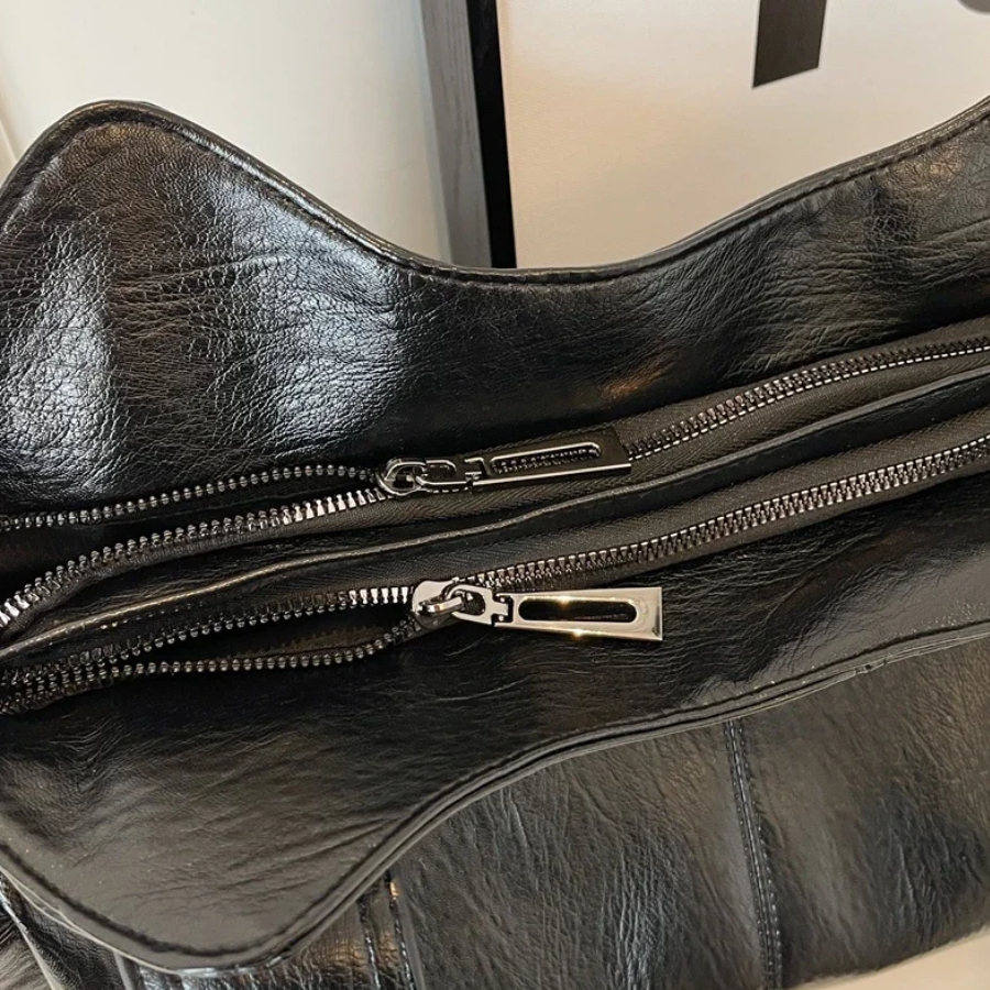 Uma - Sac à bandoulière grande capacité à double fermeture éclair