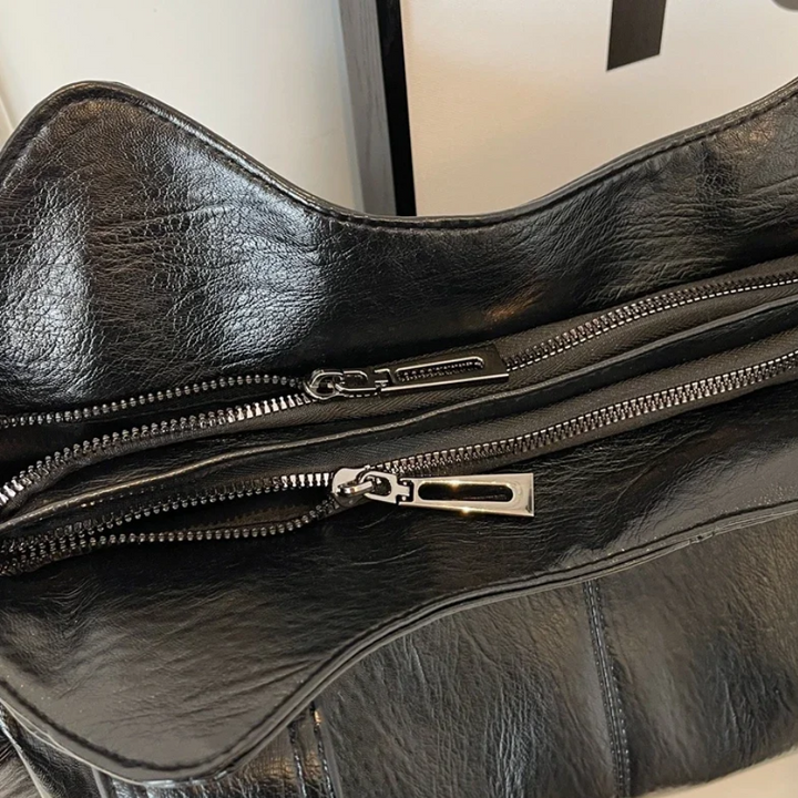 Uma - Sac à bandoulière grande capacité à double fermeture éclair