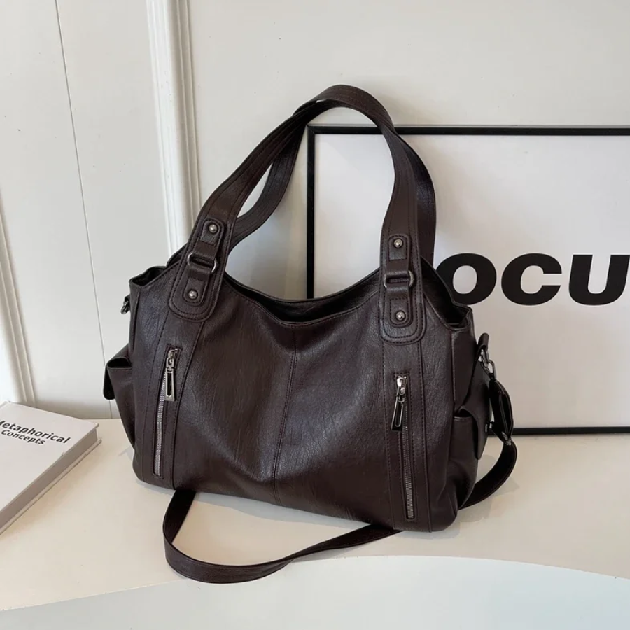 Uma - Sac à bandoulière grande capacité à double fermeture éclair