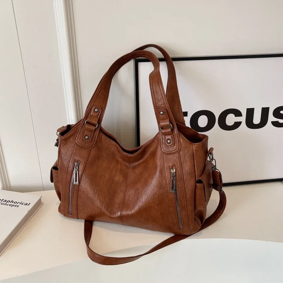 Uma - Sac à bandoulière grande capacité à double fermeture éclair