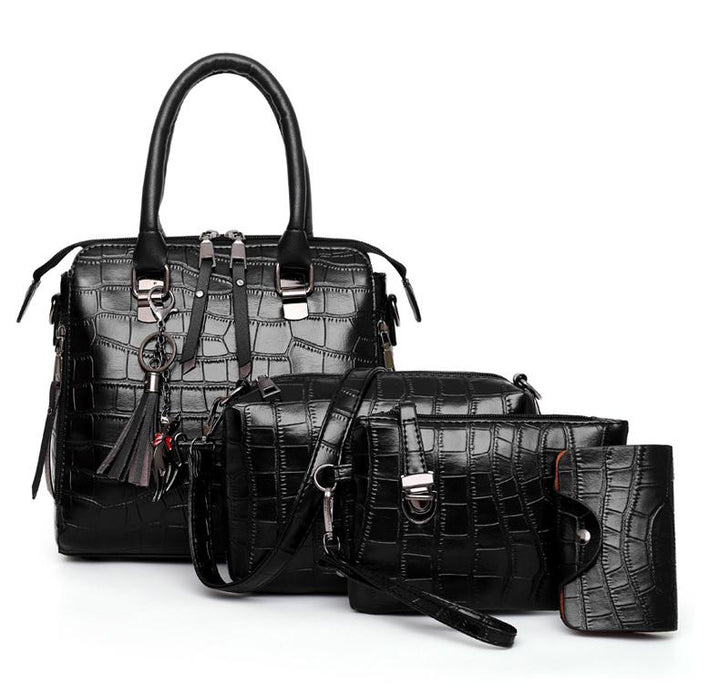 Palmer - Ensemble de sacs à main en cuir crocodile de 4 pièces