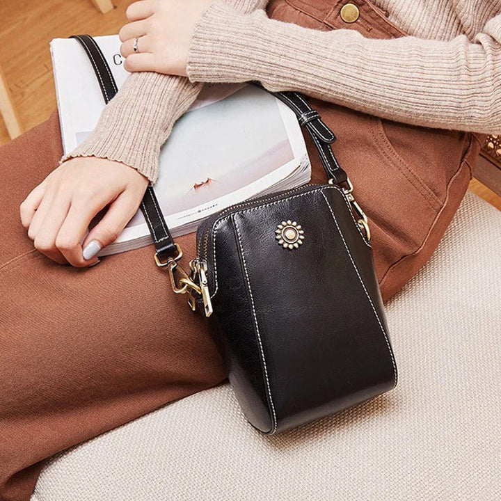 Vienne - Mini Sac à Main Compact de Couleur Unie