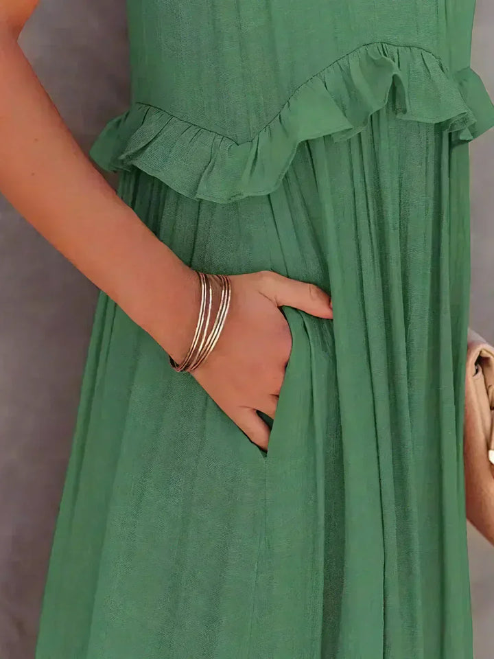 Landry - Robe sans manches avec volants chics