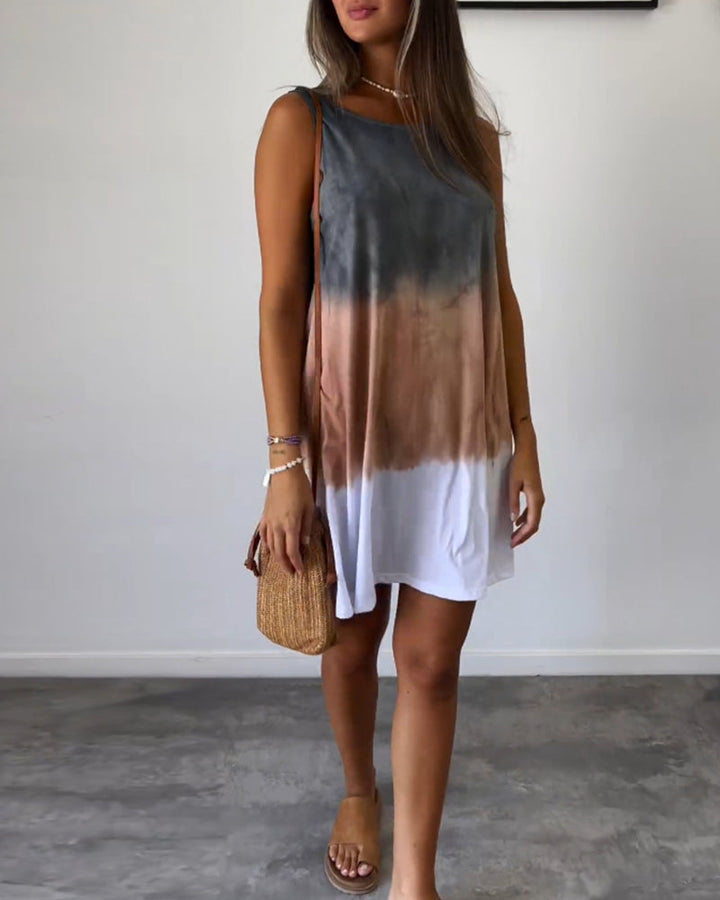 Josie - Robe Mini en Tie Dye Dégradé