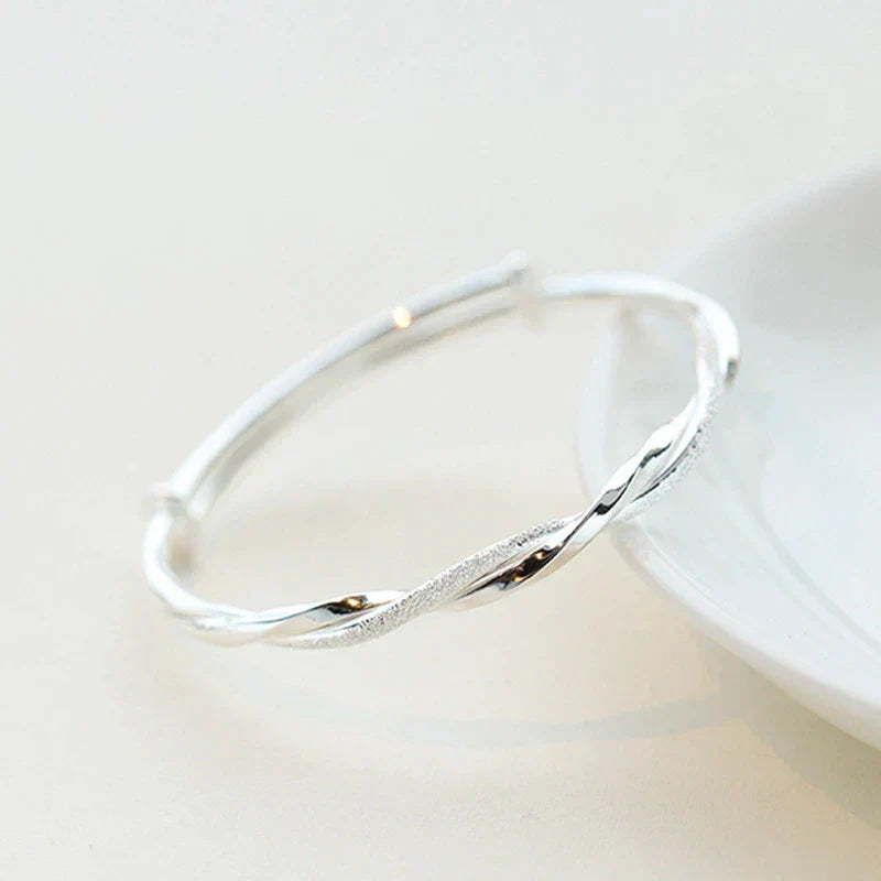 Magnifique Bracelet en Argent Tressé