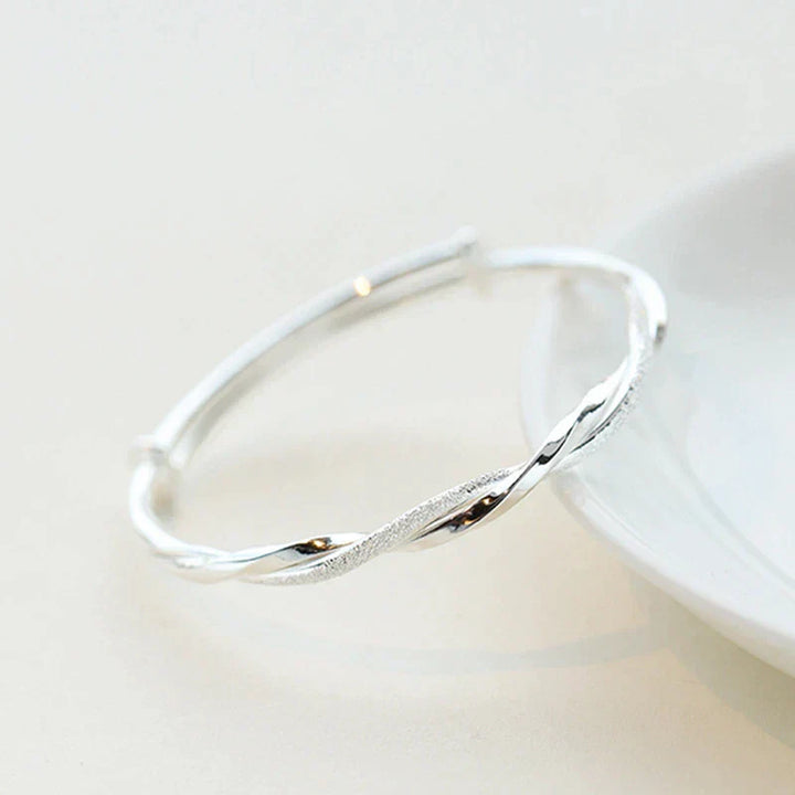 Magnifique Bracelet en Argent Tressé