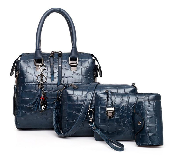 Palmer - Ensemble de sacs à main en cuir crocodile de 4 pièces
