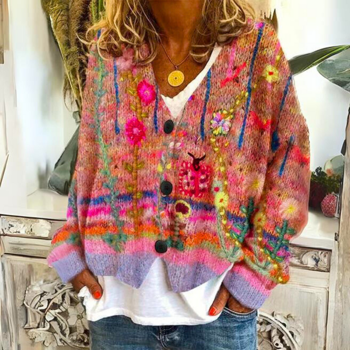 Addison™ - Élégant Cardigan Boutonné Décontracté au Style Rétro