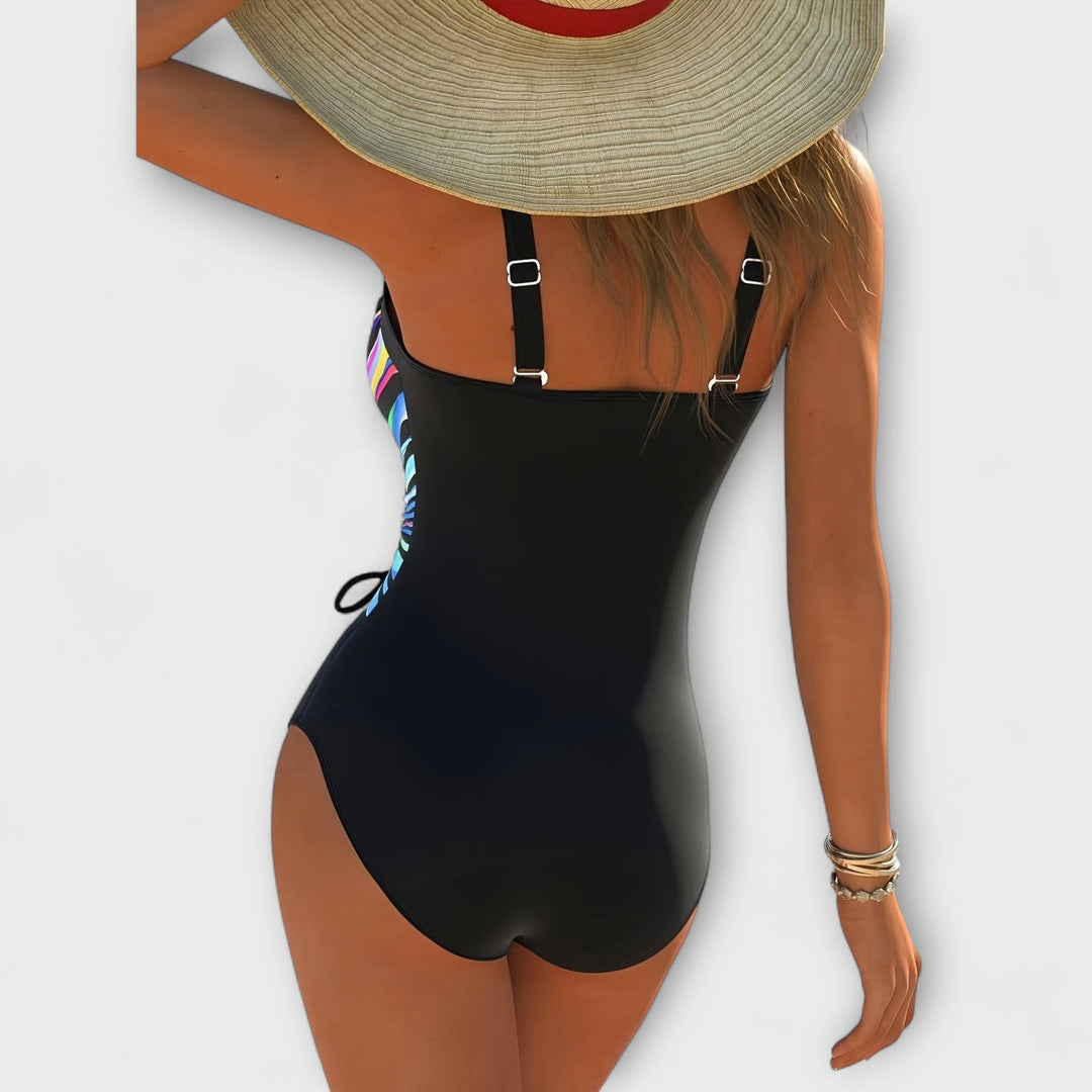 Maillot de bain à haute élasticité à détail croisé
