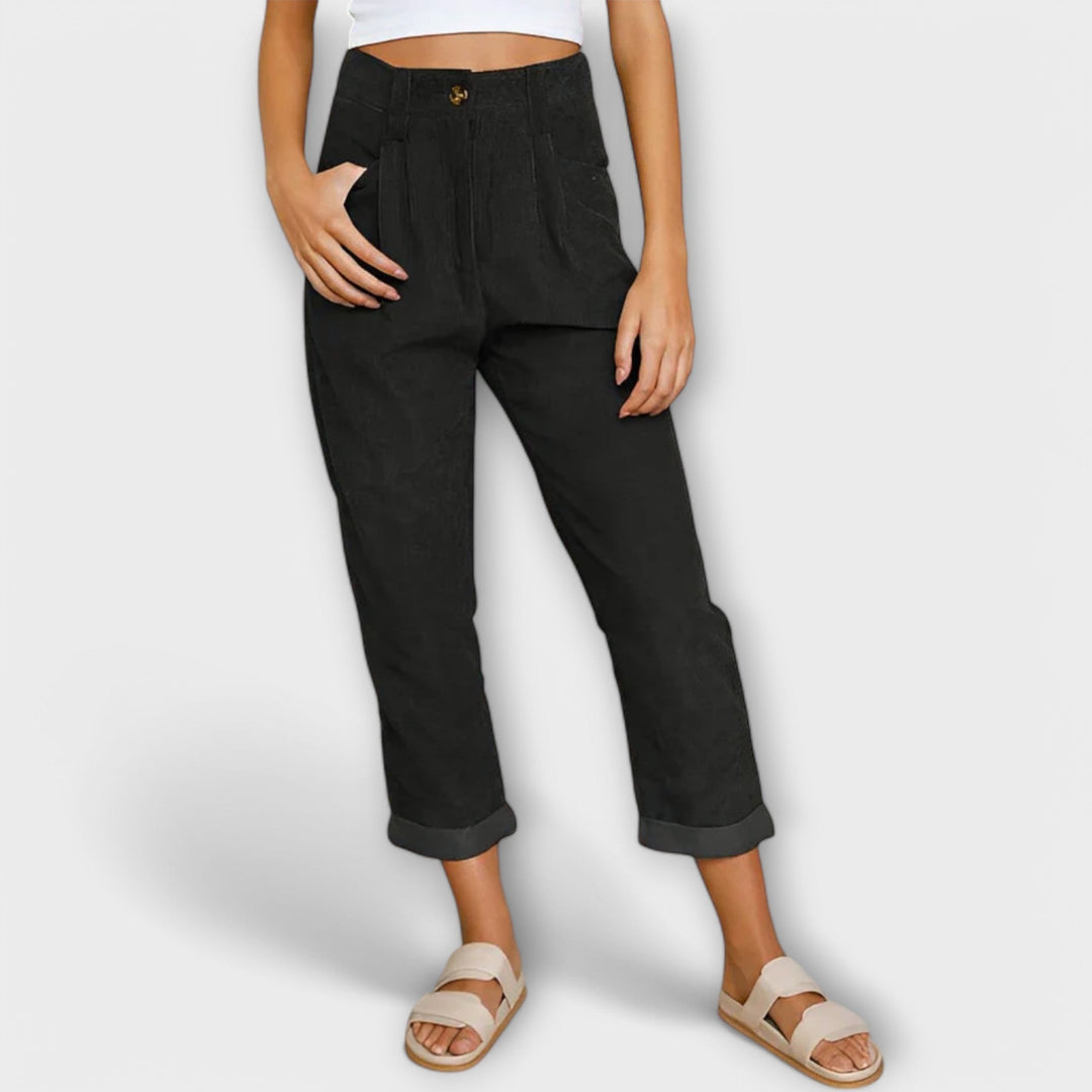 Pantalon en Velours Côtelé Moderne