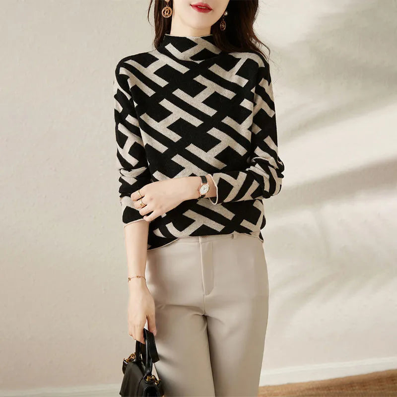 Lily™ - Pull Chic, Géométrique et Confortable