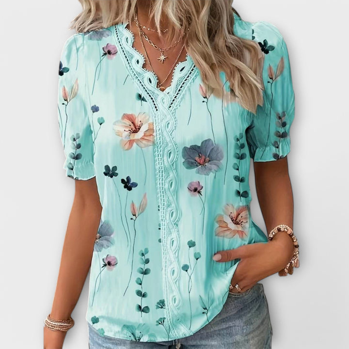 Blouse à la Mode avec Décolleté Pointu
