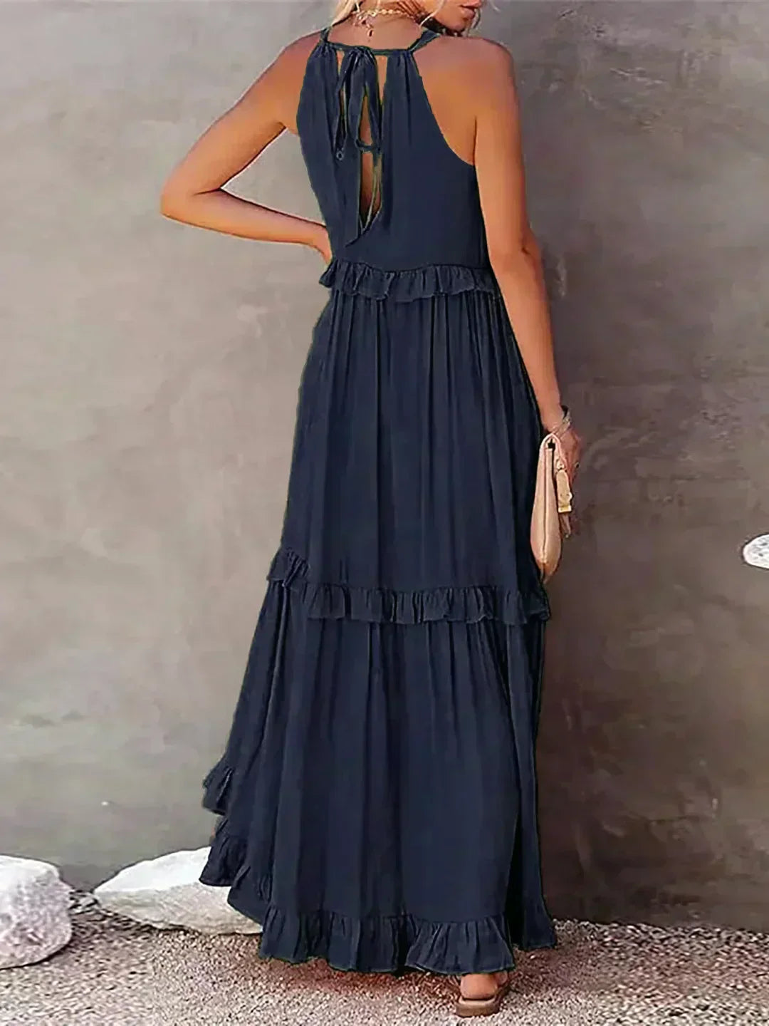 Landry - Robe sans manches avec volants chics