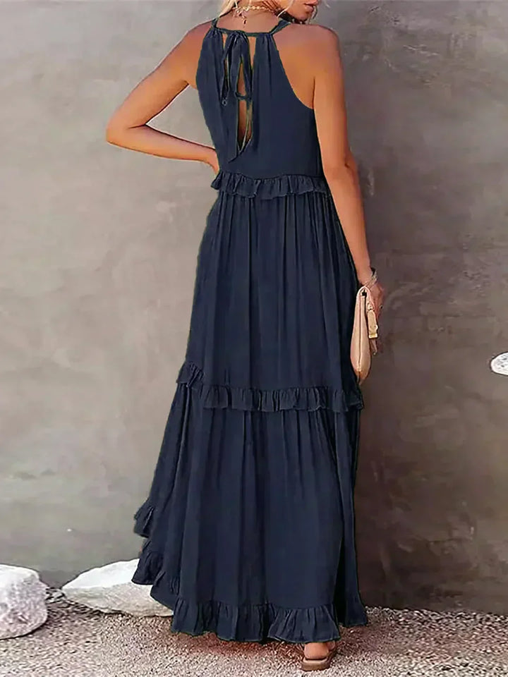 Landry - Robe sans manches avec volants chics