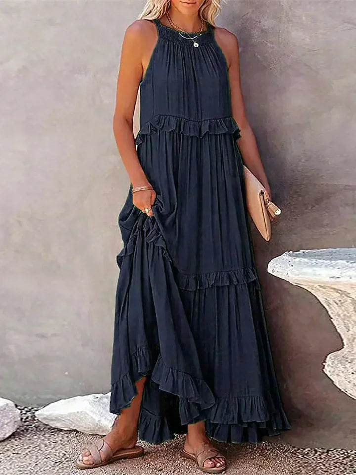 Landry - Robe sans manches avec volants chics