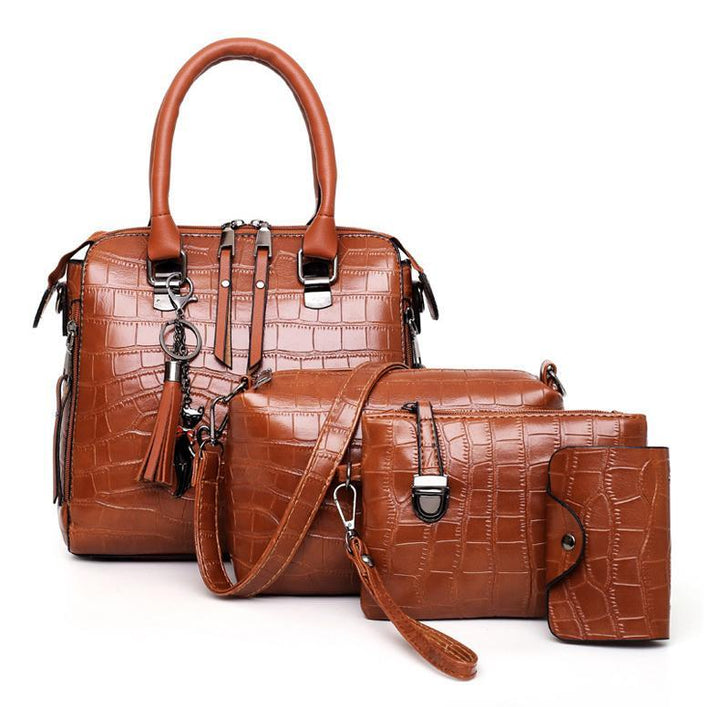 Palmer - Ensemble de sacs à main en cuir crocodile de 4 pièces