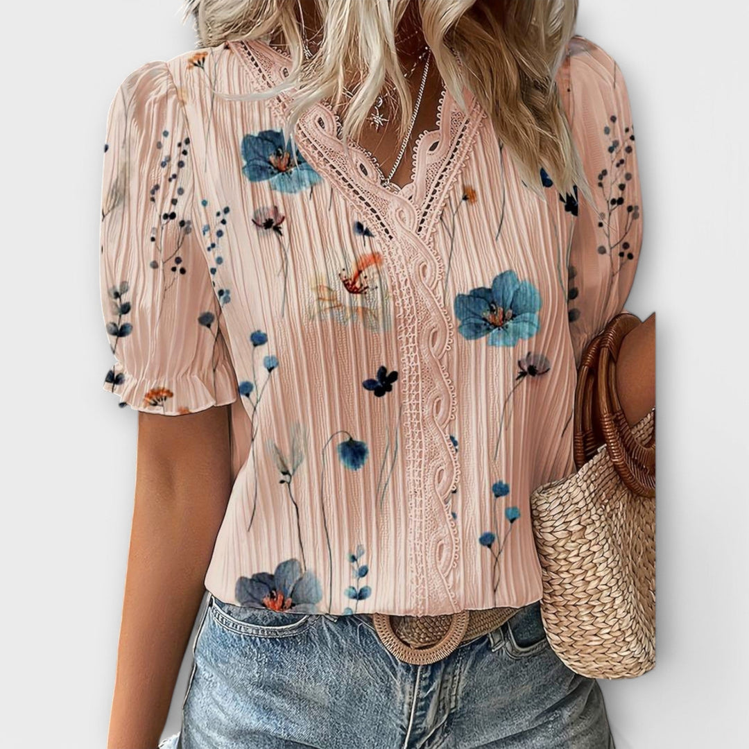 Blouse à la Mode avec Décolleté Pointu