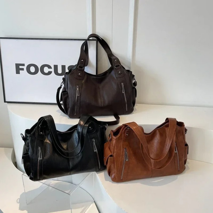 Uma - Sac à bandoulière grande capacité à double fermeture éclair