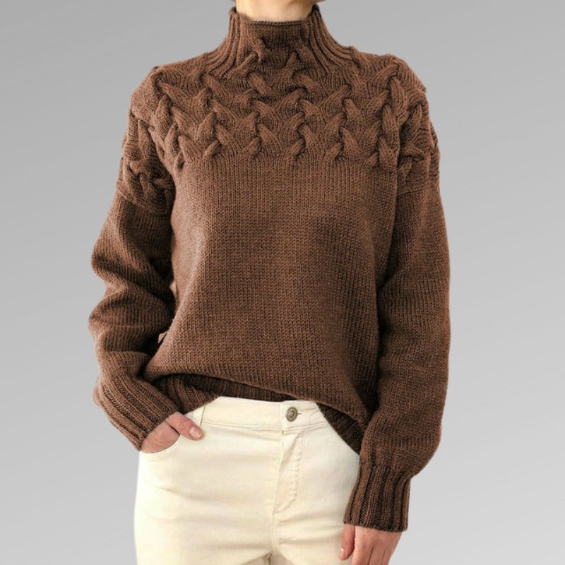 Madison™ - Pull Chic à Col Montant