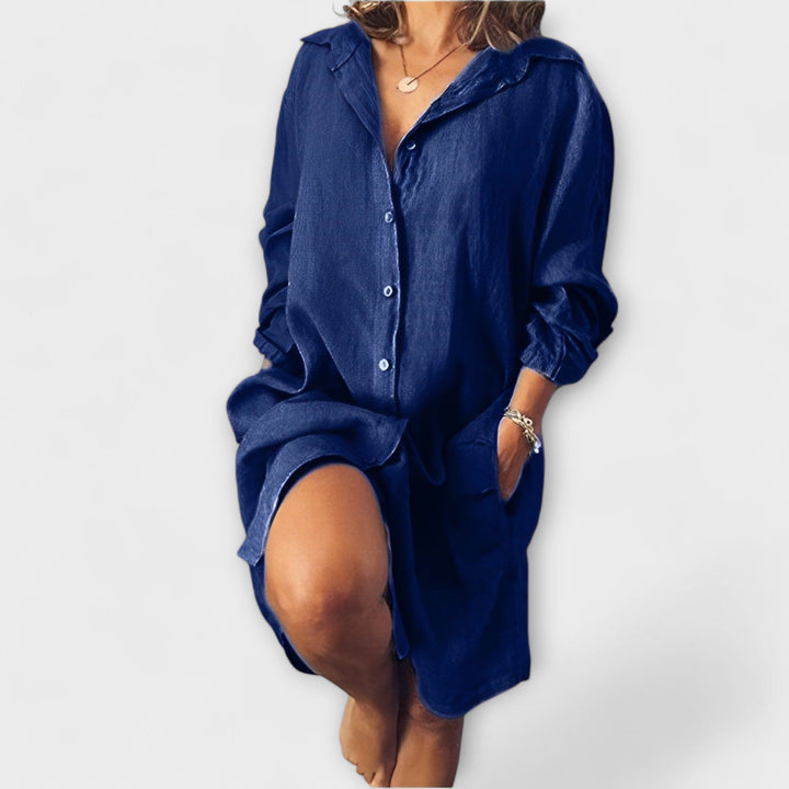 Blouse en lin décontractée pour un usage quotidien
