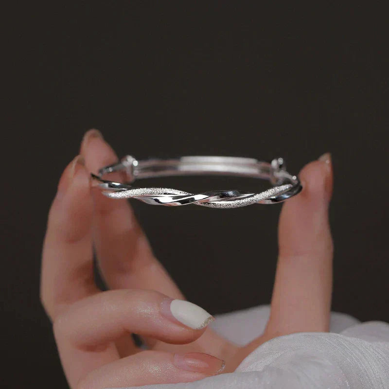 Magnifique Bracelet en Argent Tressé
